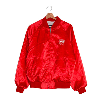 Vintage Dodge Varsity Jacket Rosso Satin – M