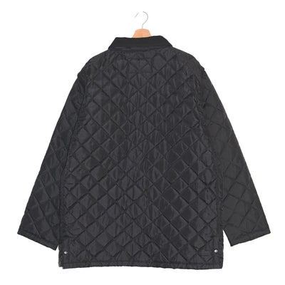Quilted Jacket Nera con Maniche Rimovibili - XXL