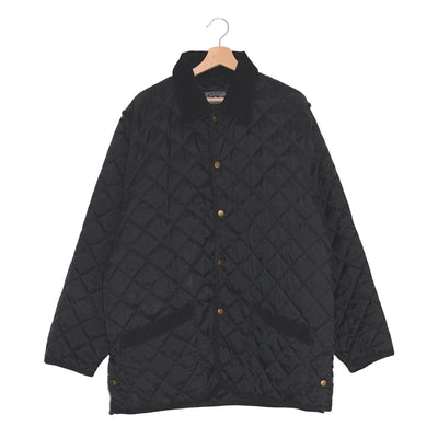 Quilted Jacket Nera con Maniche Rimovibili - XL