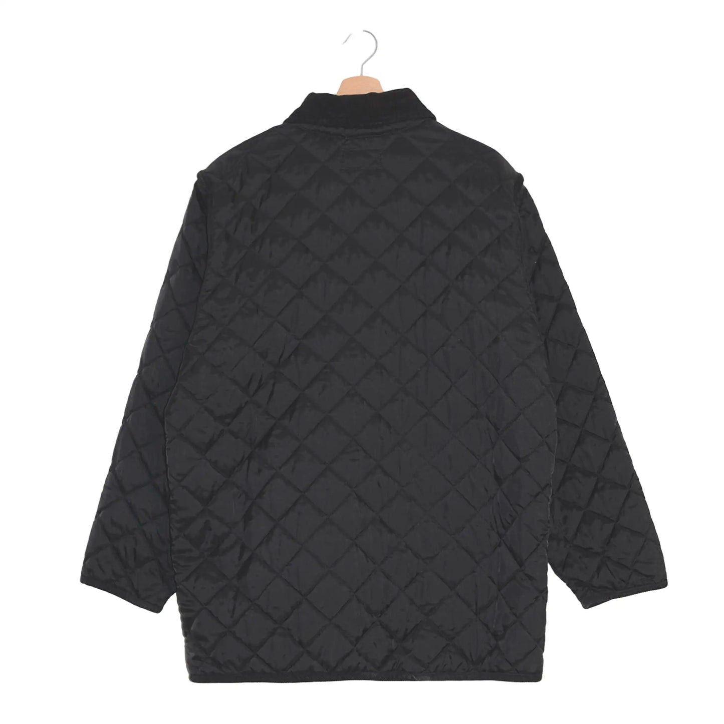 Quilted Jacket Nera con Maniche Rimovibili - XL