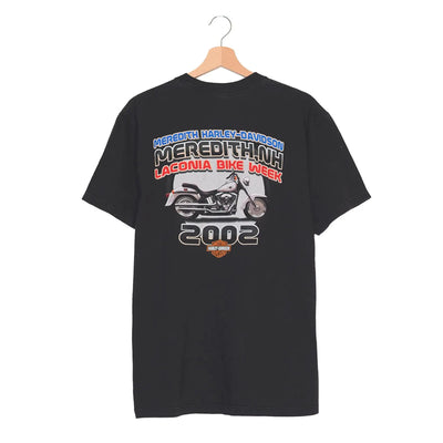 Harley-Davidson T-Shirt Meredith Laconia Bike Week 2002 - L