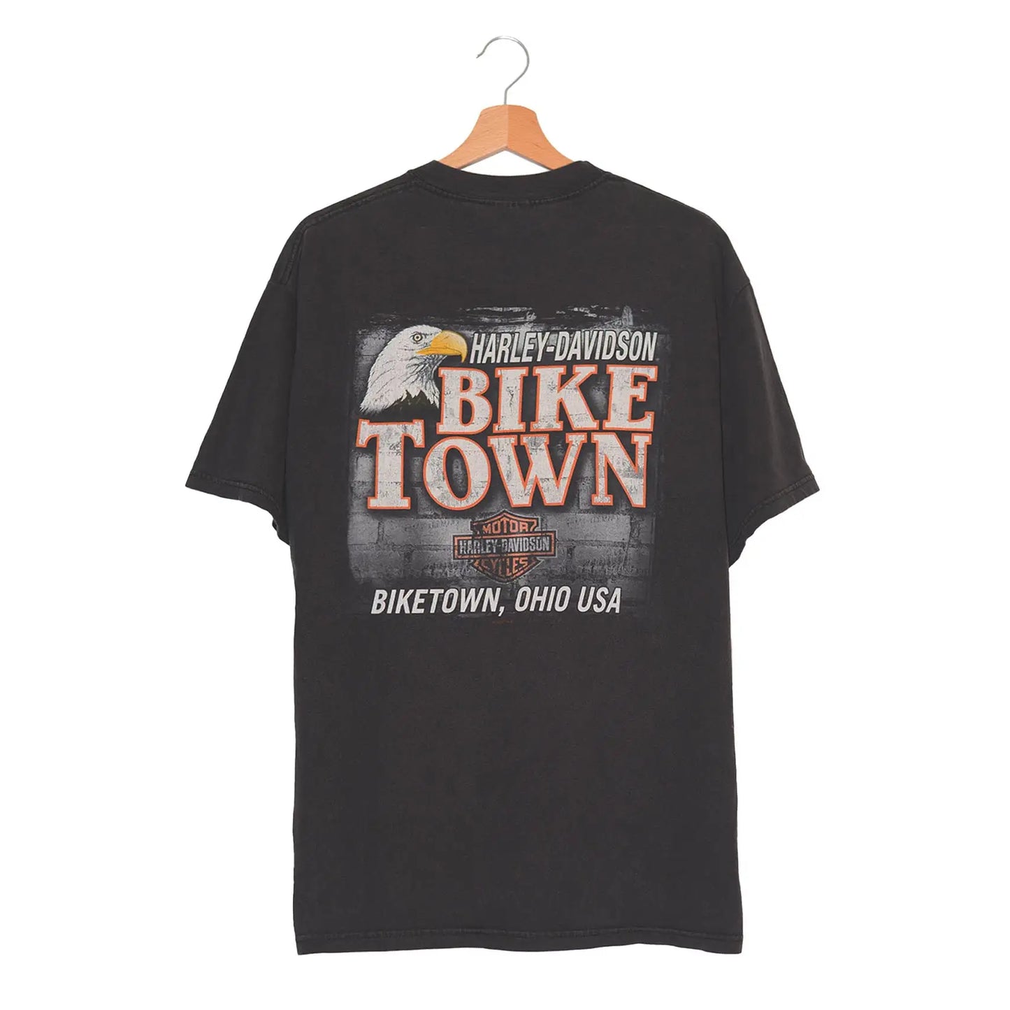 Harley-Davidson T-Shirt Bike Town Ohio Flames - L